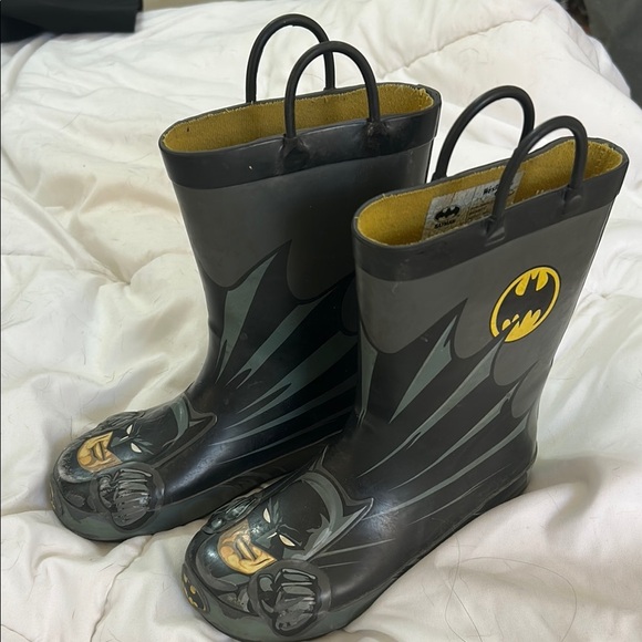 Western Chief Batman Everlasting Toddler Boys Rain Boots size 12 black gray - Picture 1 of 5